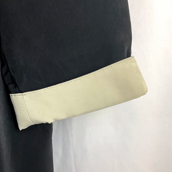 Black and Taupe 1 Madison Hooded Raincoat with Detachable Hood - Picture 4 of 6